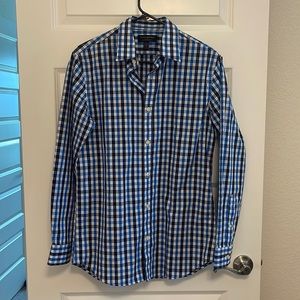 Banana Republic No Iron Plaid Dress Shirt